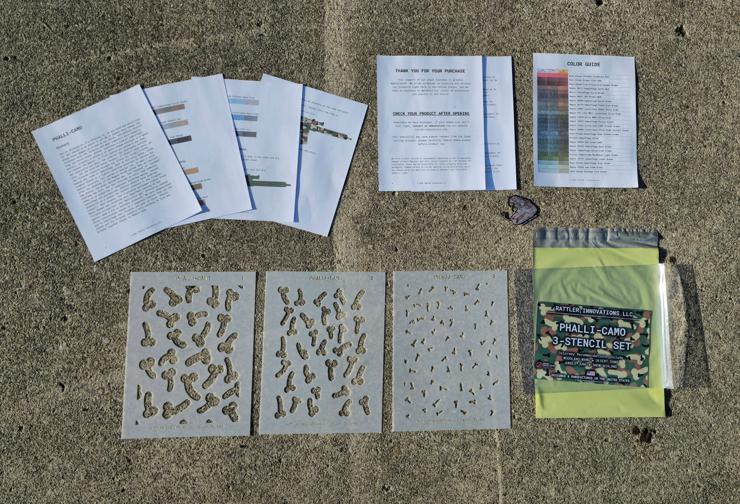 Phalli-Camo 3-Stencil Set
