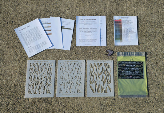 Vietnam Tiger Stripe Reusable 3-Stencil Set