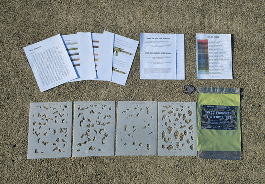 WWII Frogskin Reusable 4-Stencil Set Rattler Innovations LLC