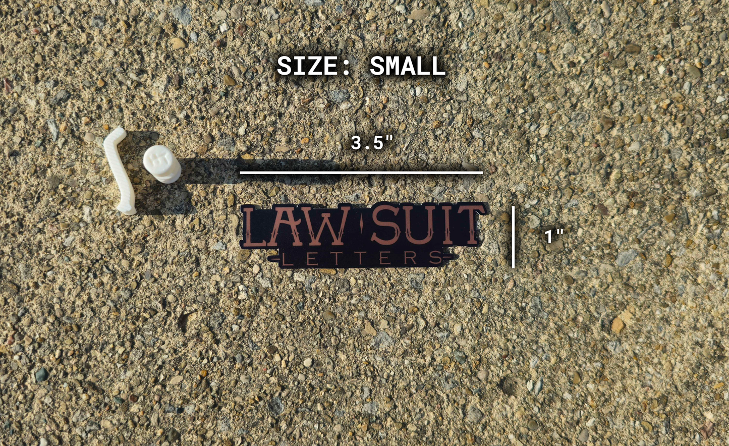 Law Suit Letters Sticker