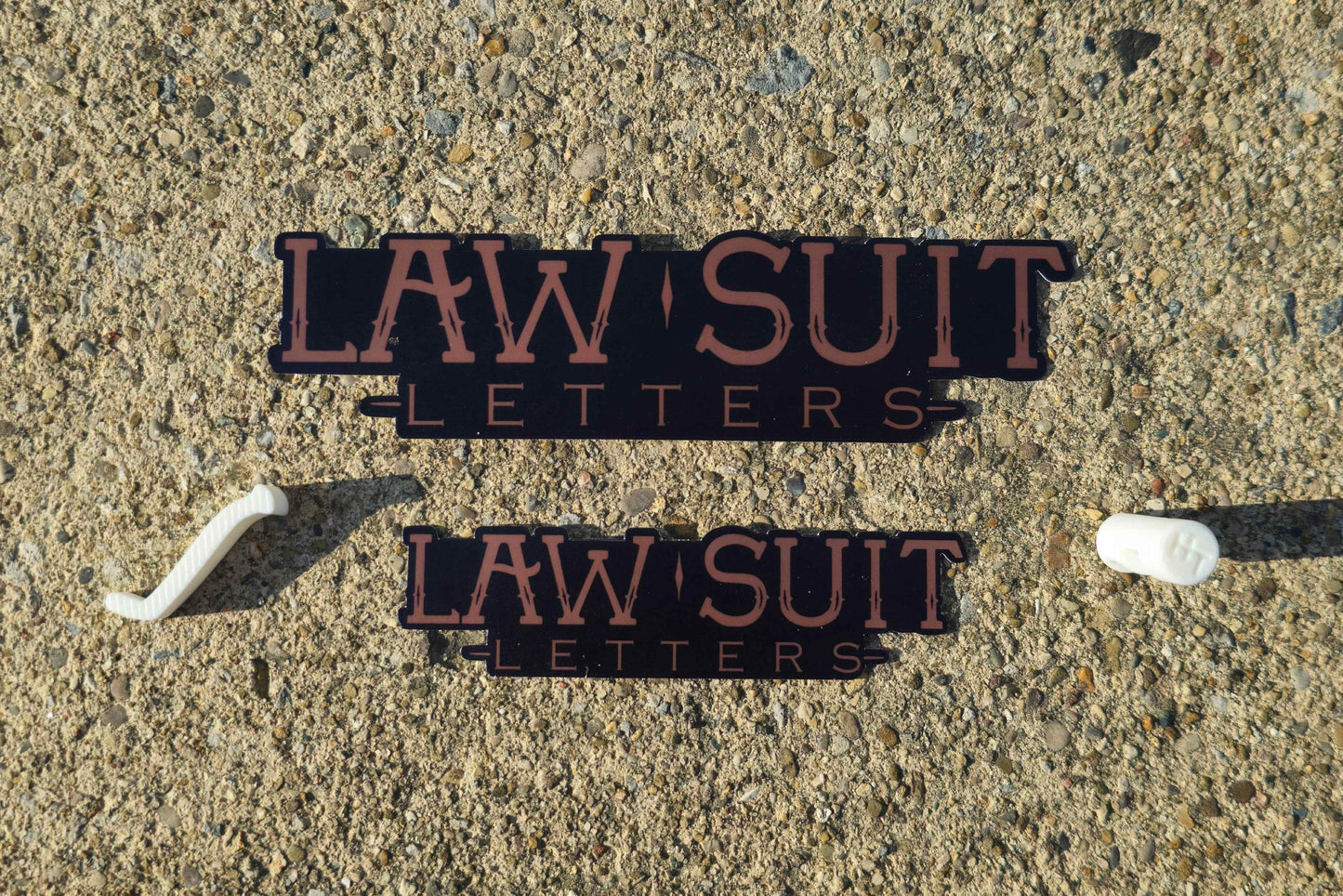 Law Suit Letters Sticker