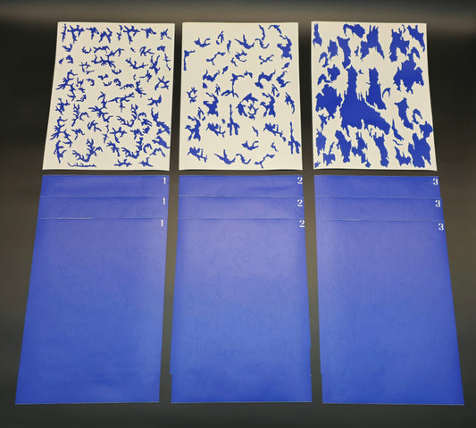 M81 Woodland High-Heat Vinyl Stencil Set