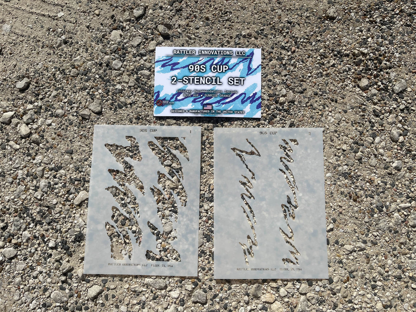 90s Cup 2-Stencil Set