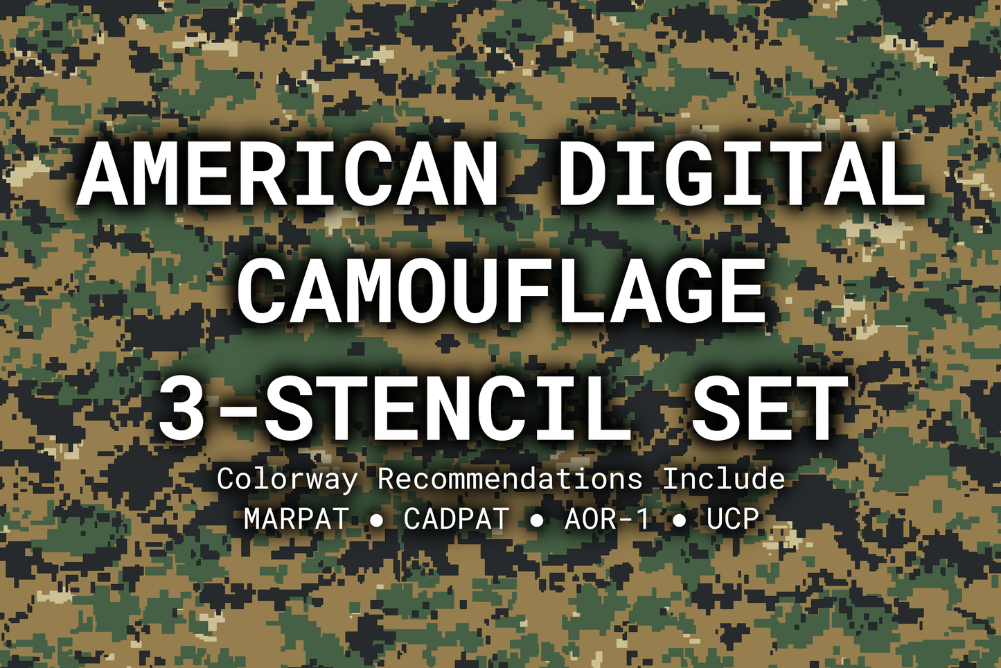 American Digital Camouflage 3-Stencil Set