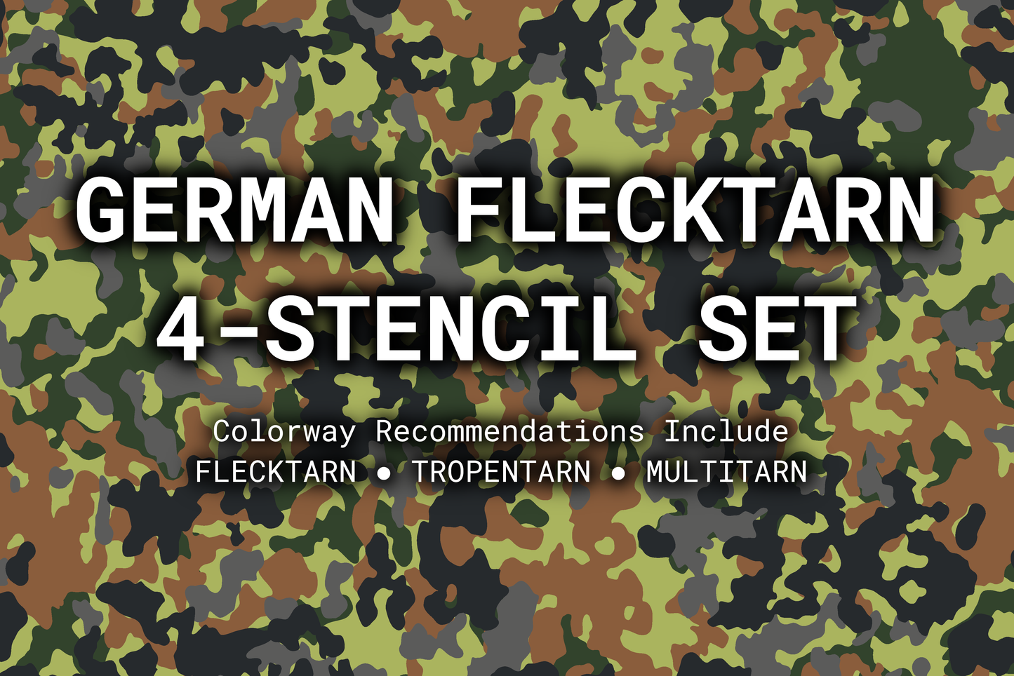 German Flecktarn 4-Stencil Set