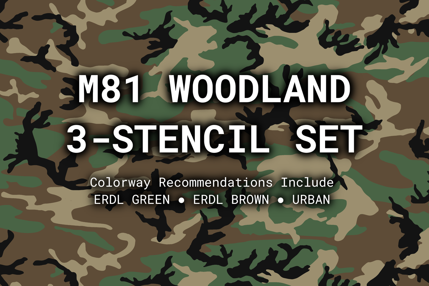 M81 Woodland 3-Stencil Set