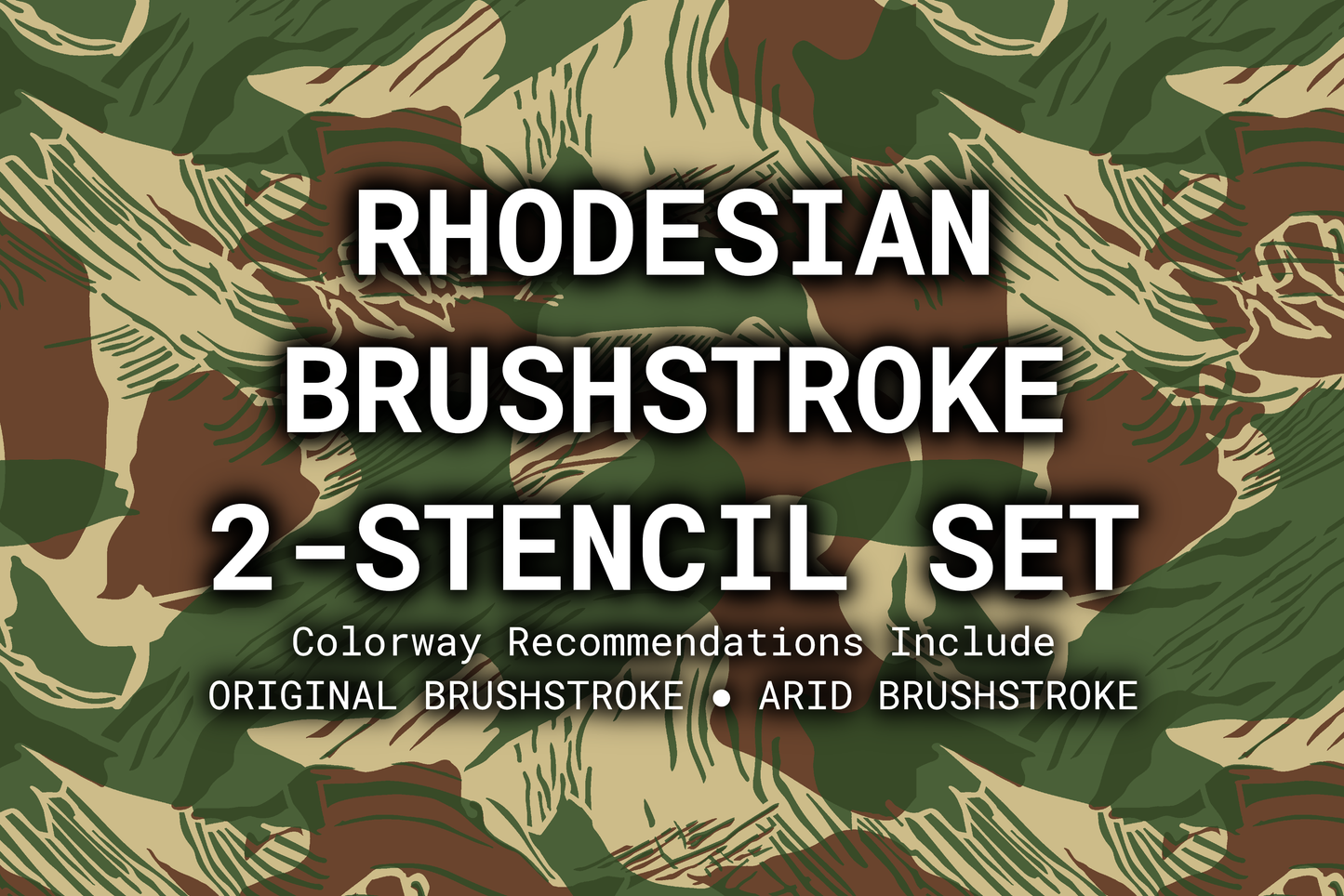 Rhodesian Brushstroke 2-Stencil Set