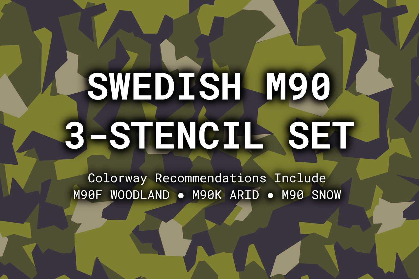 Swedish M90 3-Stencil Set