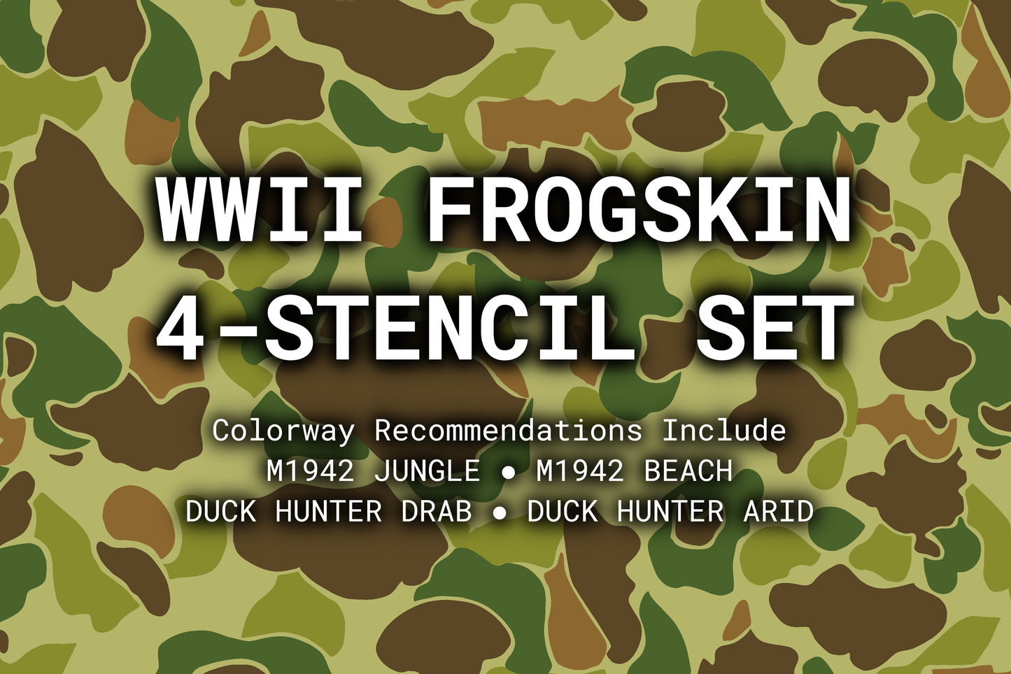 WWII Frogskin 4-Stencil Set