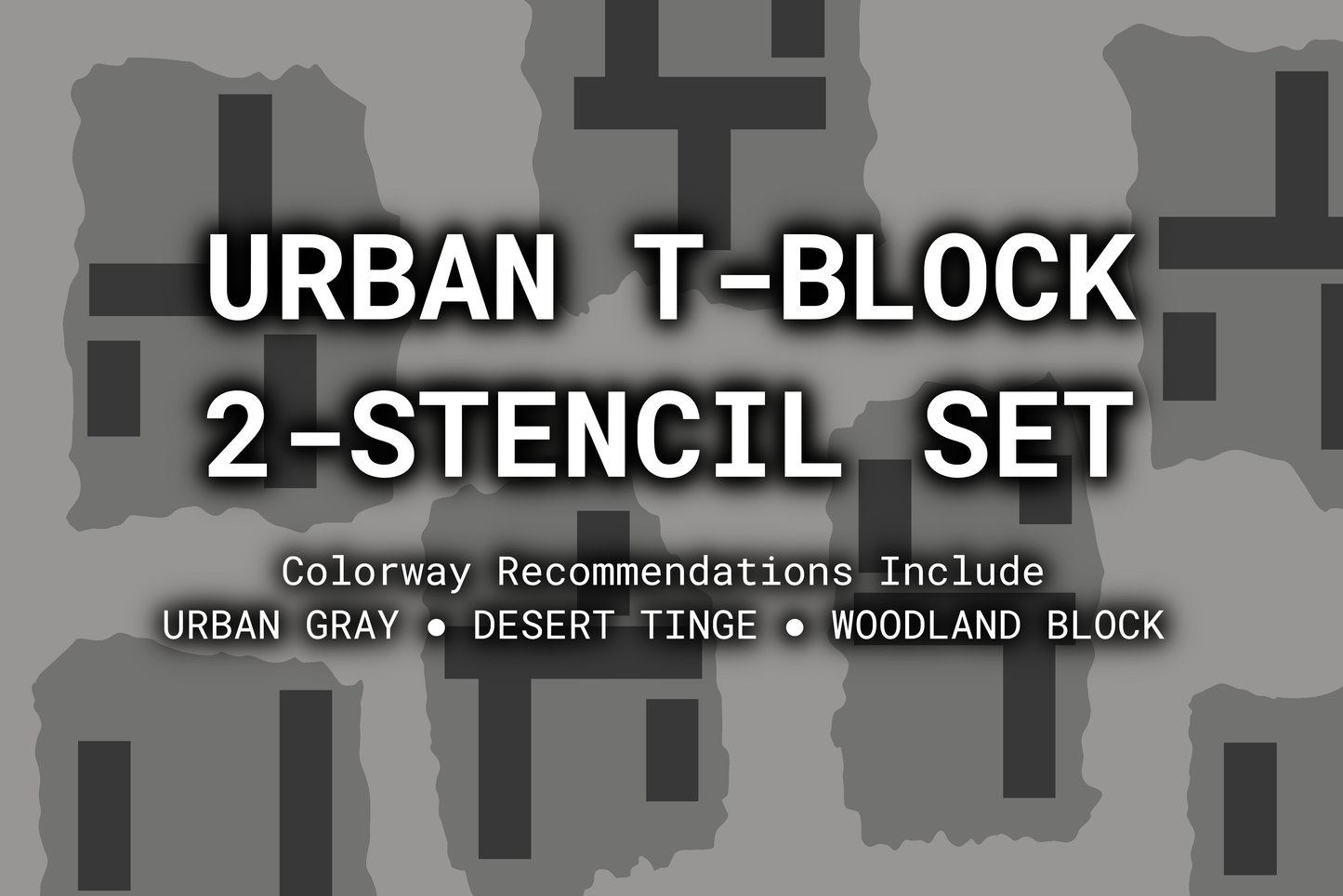 Urban T-Block 2-Stencil Set