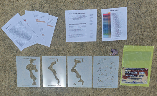 Chocolate Chip Reusable 4-Stencil Set Rattler Innovations LLC