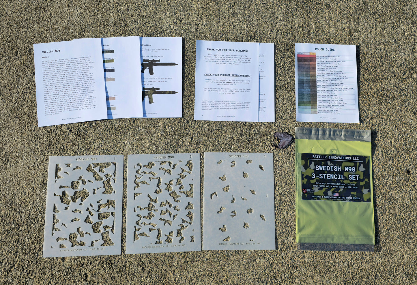 Swedish M90 3-Stencil Set