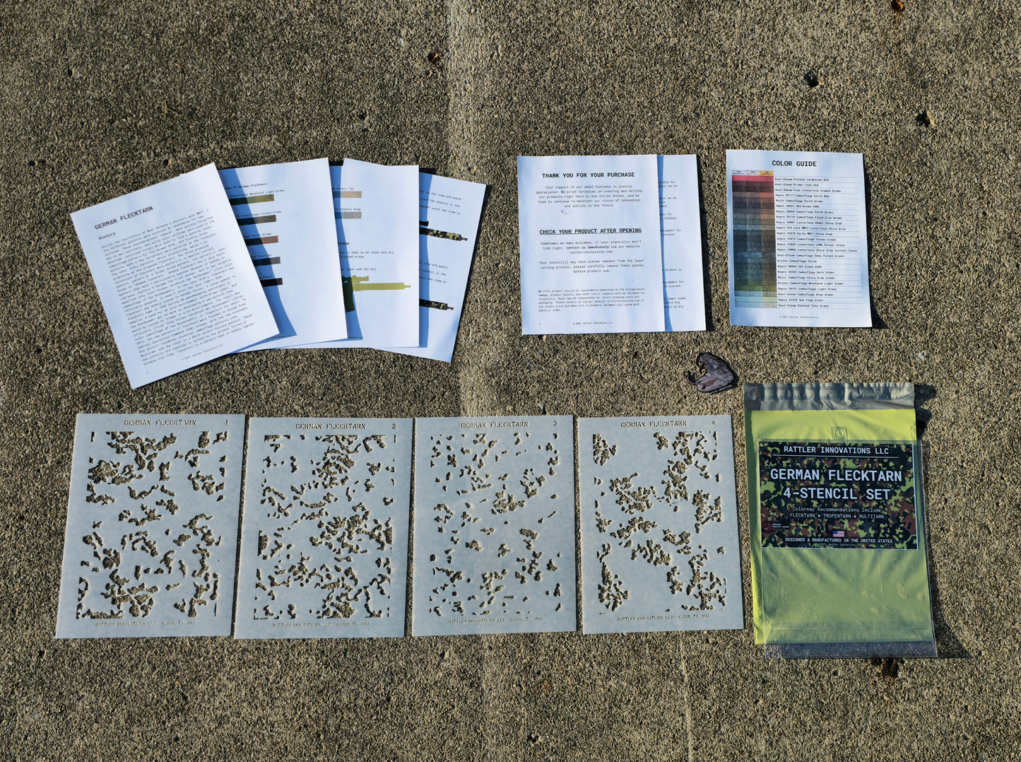 German Flecktarn 4-Stencil Set