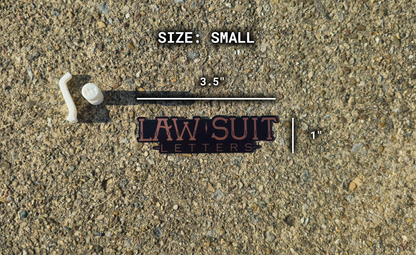 Law Suit Letters Sticker