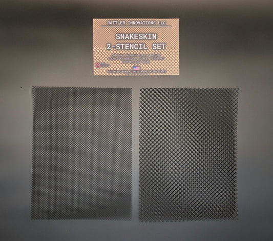 Snakeskin Reusable 2-Stencil Set Rattler Innovations LLC