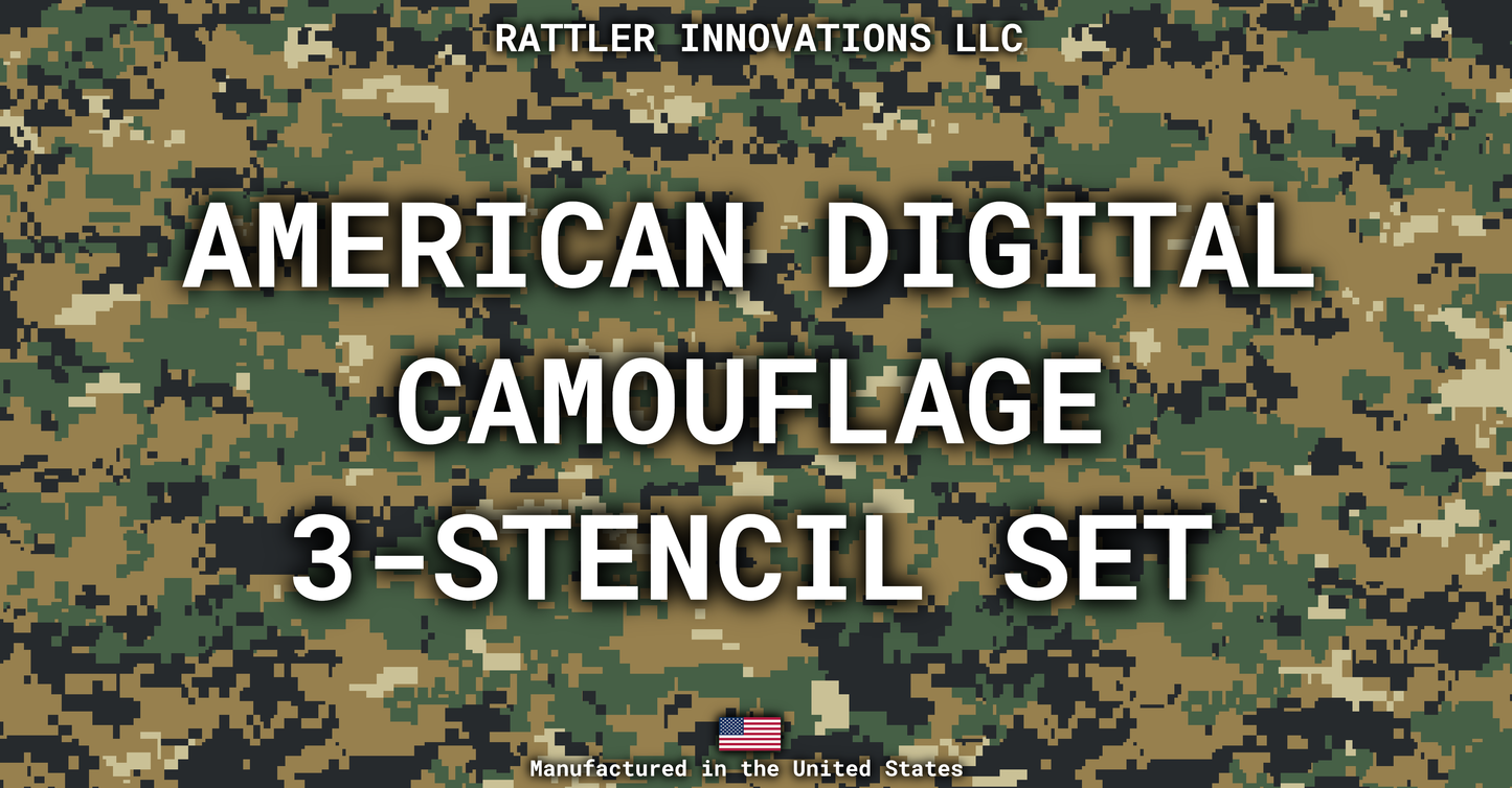 American Digital Camouflage 3-Stencil Set