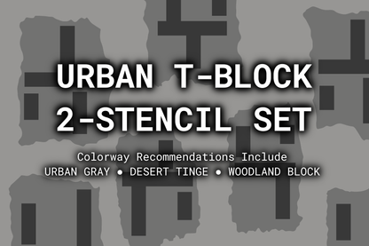 Urban T-Block Reusable 2-Stencil Set Rattler Innovations LLC