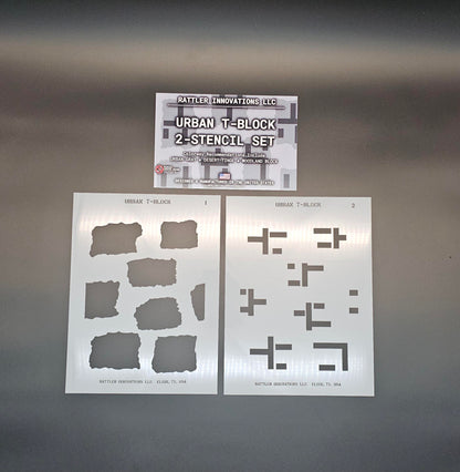 Urban T-Block Reusable 2-Stencil Set Rattler Innovations LLC